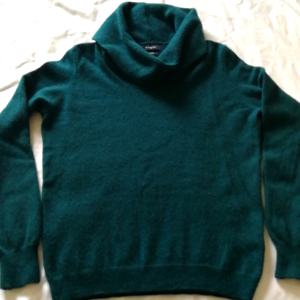 Autograph(M&S) 100% Cashmere Teal Cowl Neck Sweater, XS